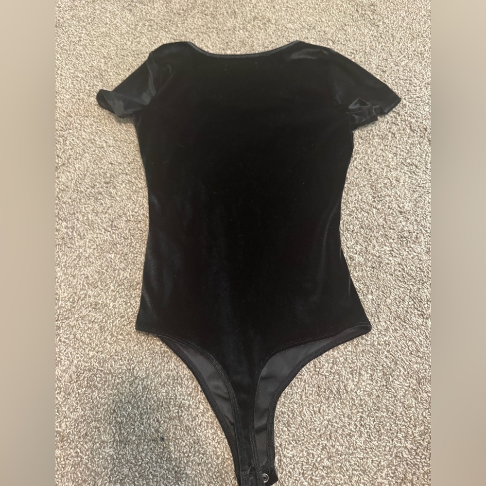 Hollister Black Velvet Bodysuit